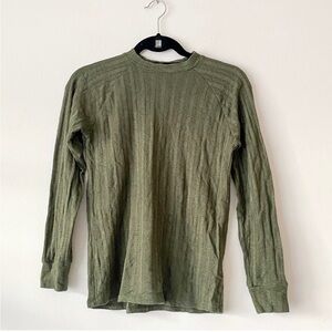 NWOT Loveapella mock neck sweater, olive green, size XS